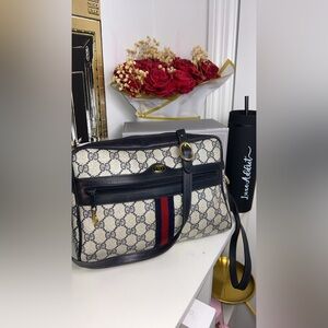 Gucci Gray Suede Interior Crossbody